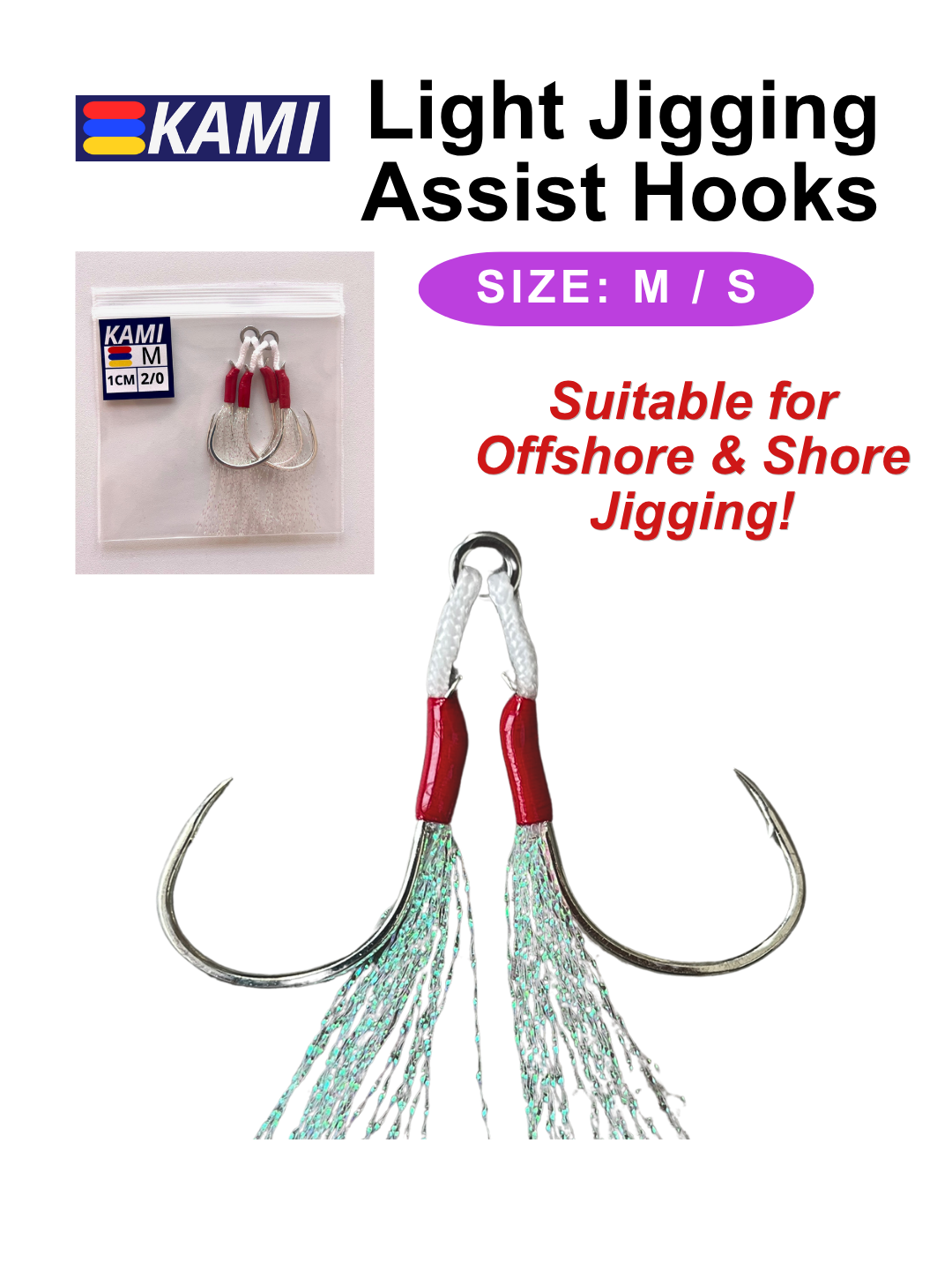 KAMI Light Jigging Assist Hooks