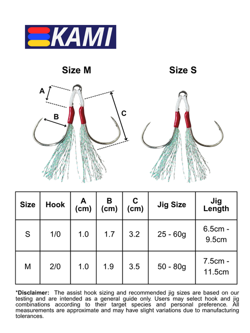 KAMI Light Jigging Assist Hooks