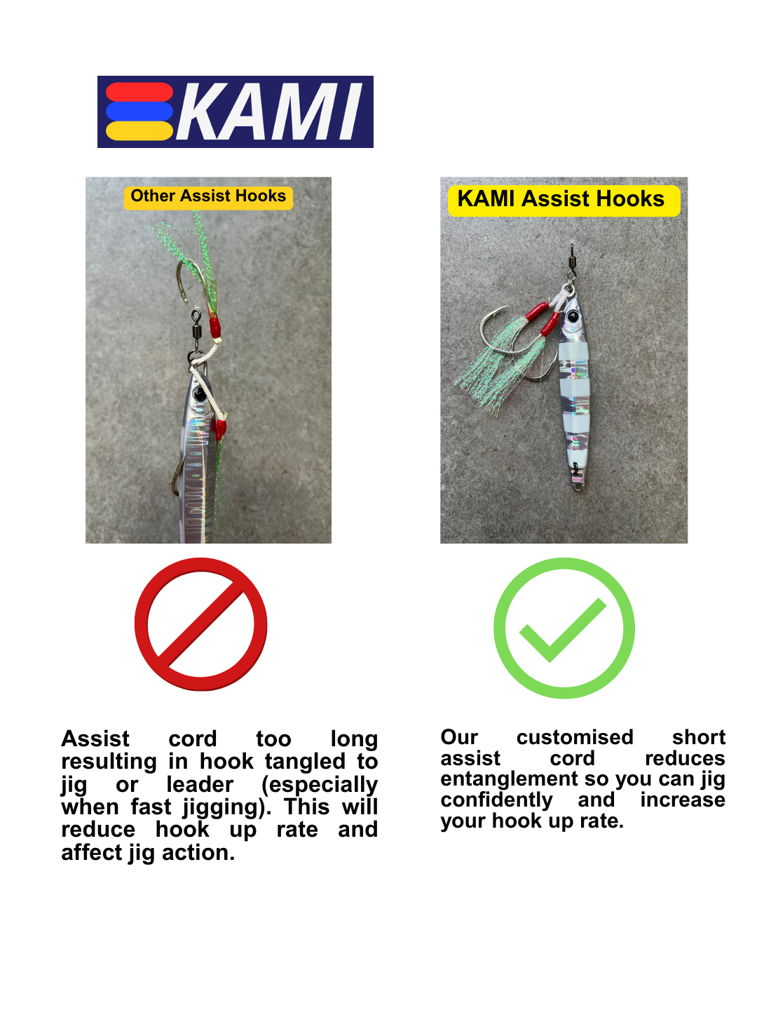 KAMI Light Jigging Assist Hooks
