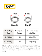 KAMI Light Jigging Split Ring