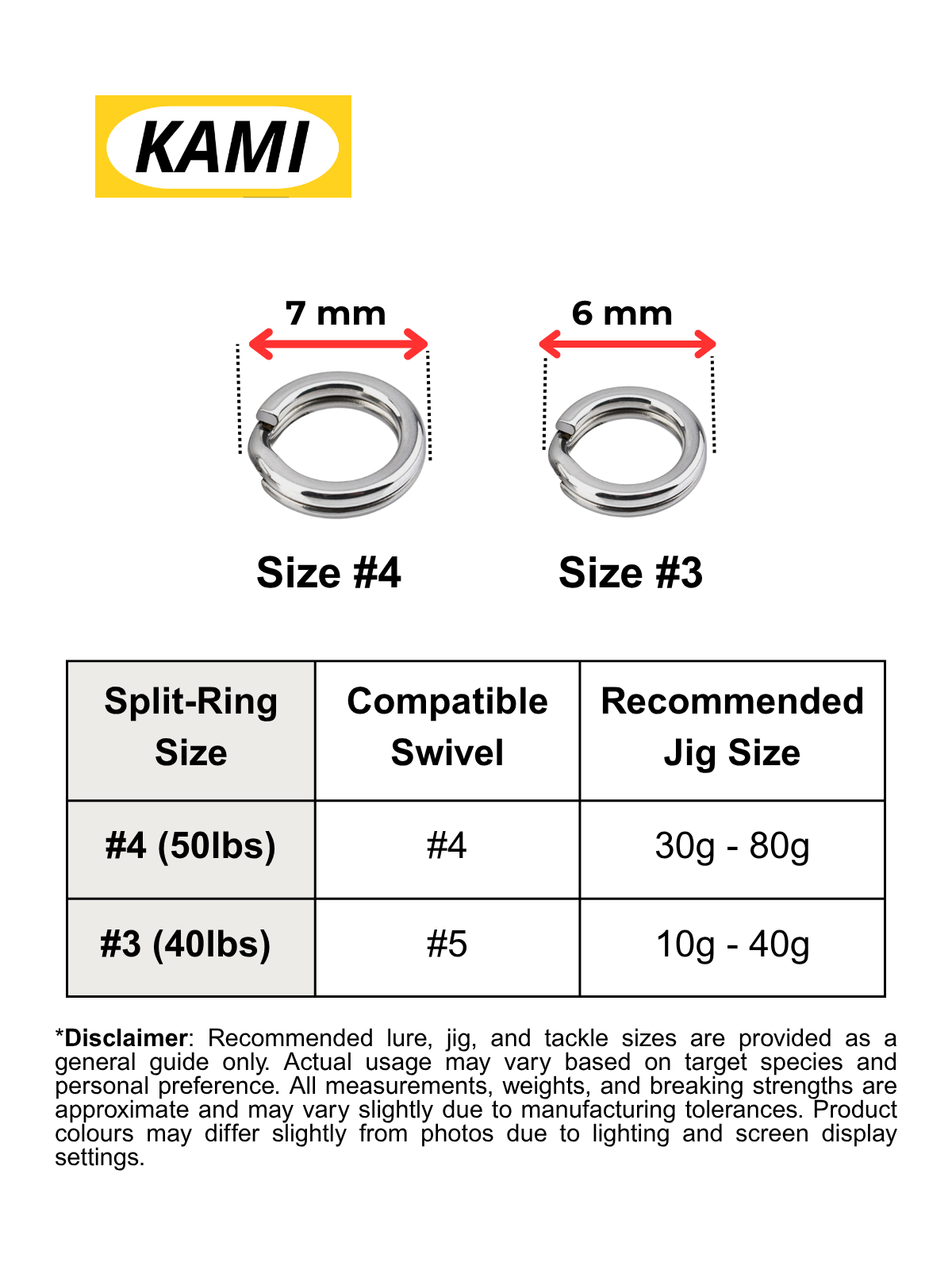 KAMI Light Jigging Split Ring