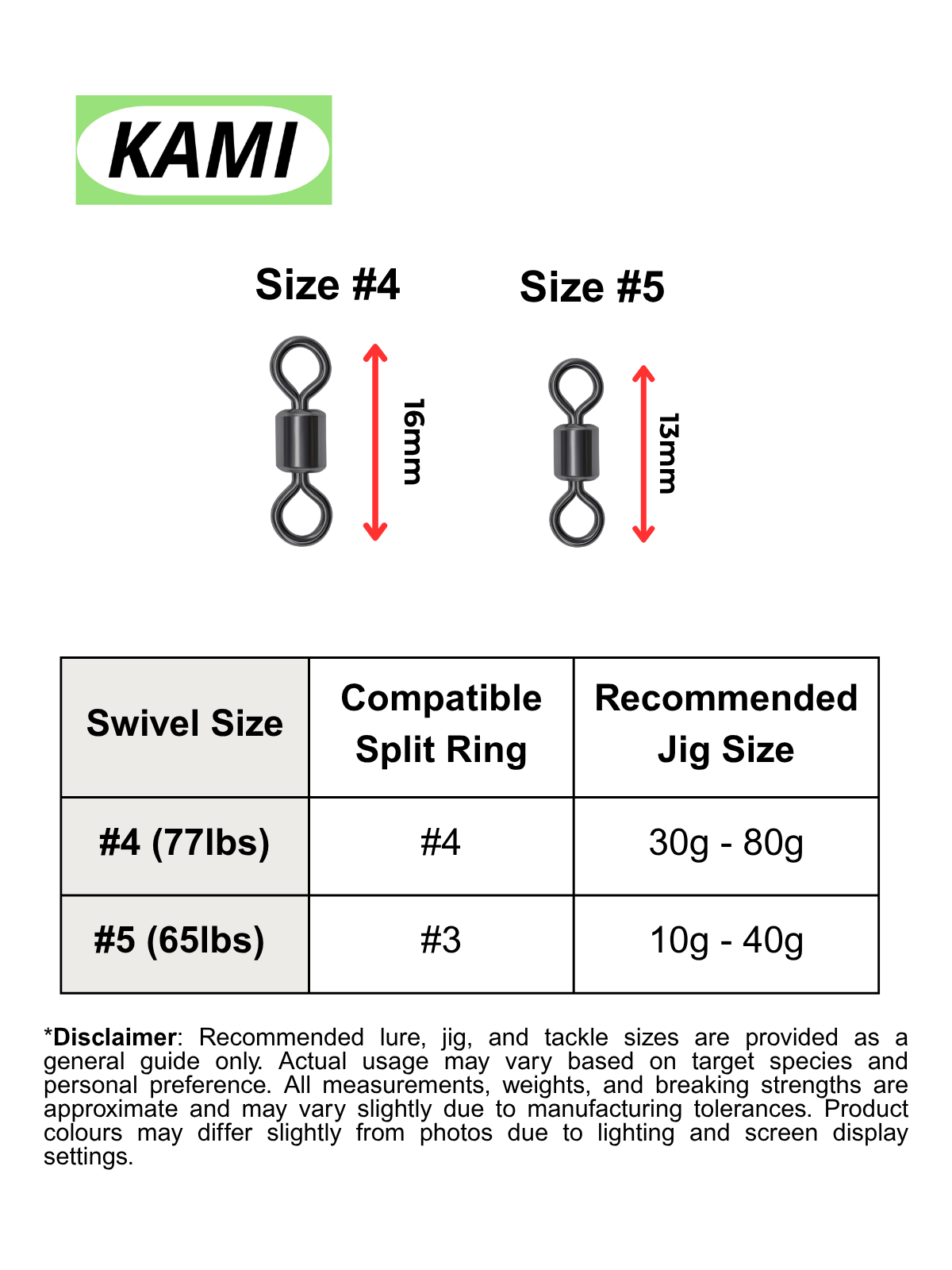 KAMI Light Jigging Swivel